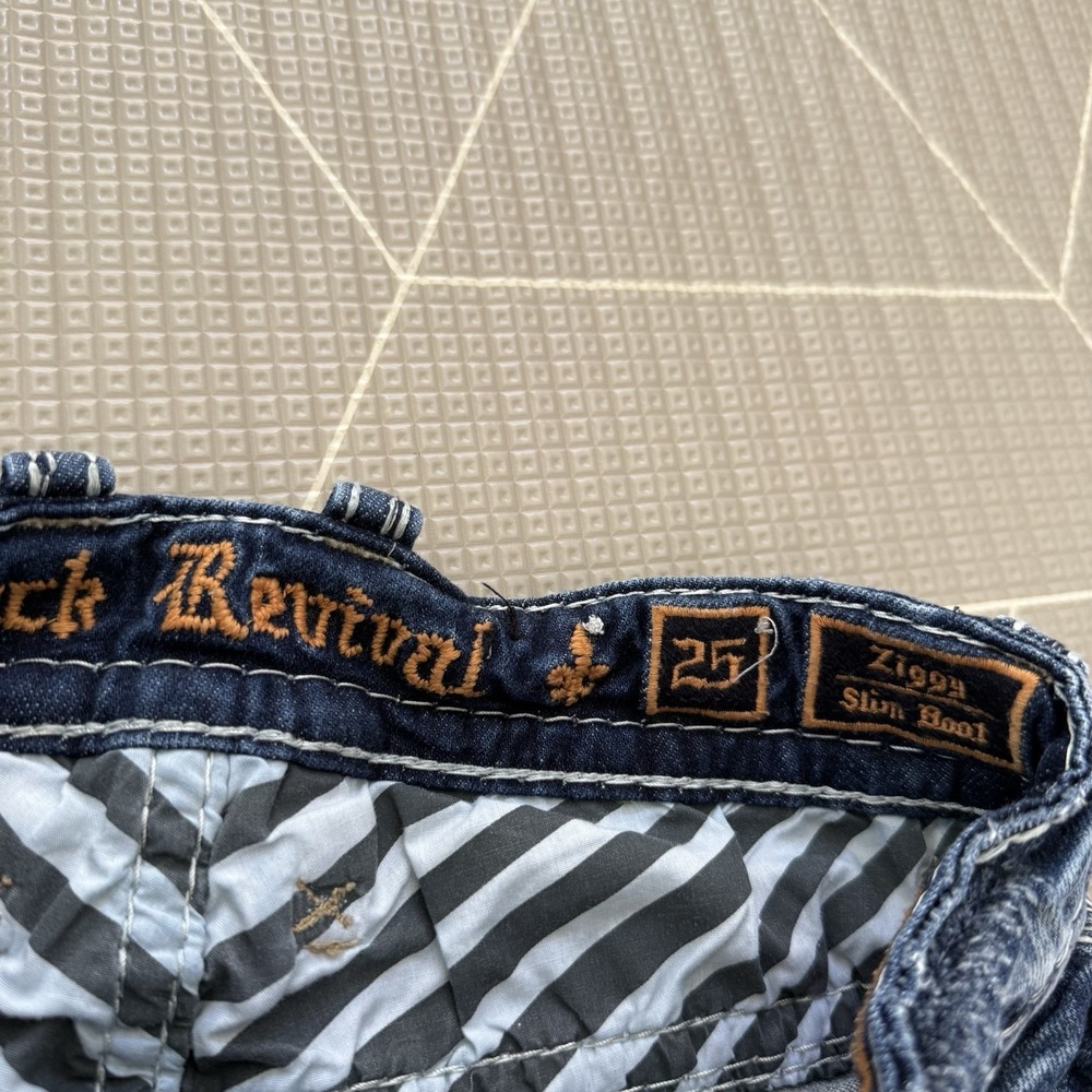 Rock Revival Men's Jeans Size 25 Ziggy Slim Bootcut 26.5" Inseam - Picture 5 of 10